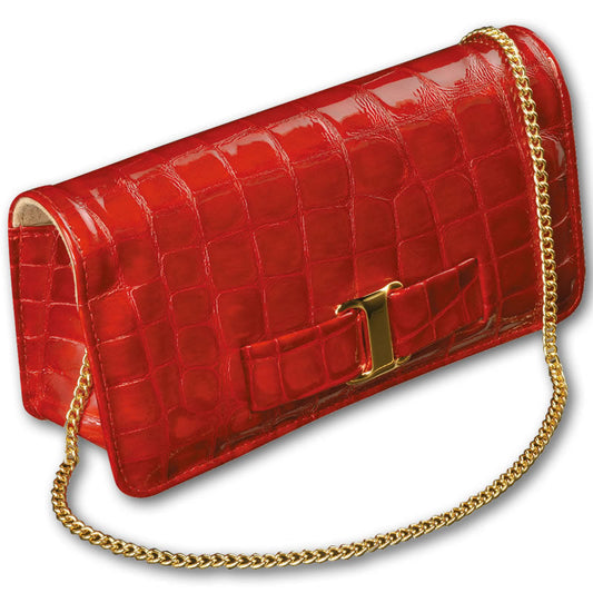 【イタリア製】【FEDON】ワニ革素材良さを前面に押し出した高級メガネケース(眼鏡ケース)F-600 COCCO LUCIDO PL