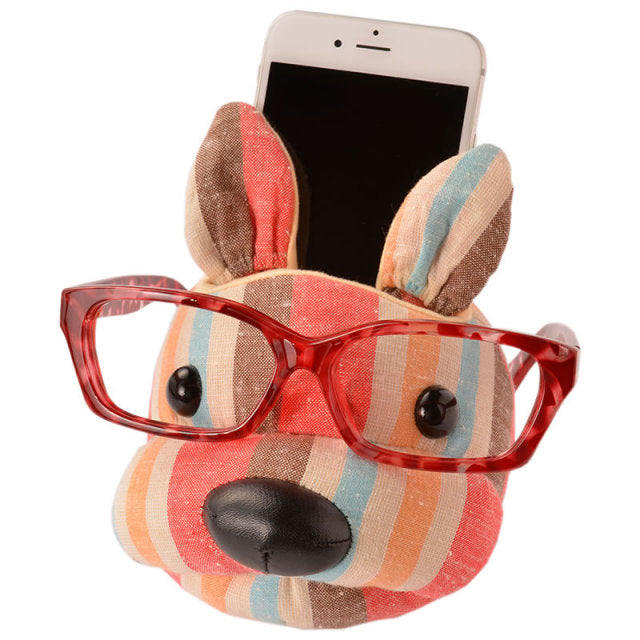 あにまるふぇいすスタンド・遠州綿紬(遠州織物)・犬