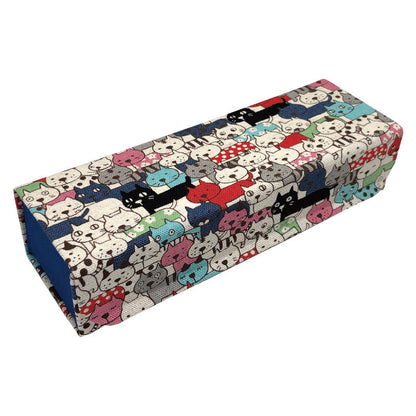 国産キャラクター生地を使用したホールディングケース（メガネケース）「J-7 ホールディングケース ネコ」