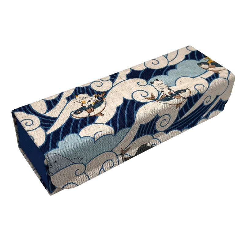 国産キャラクター生地を使用したホールディングケース（メガネケース）「J-7 ホールディングケース ネコ」