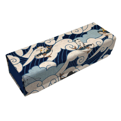 国産キャラクター生地を使用したホールディングケース（メガネケース）「J-7 ホールディングケース ネコ」