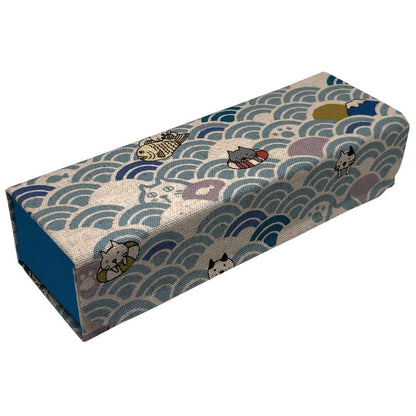 国産キャラクター生地を使用したホールディングケース（メガネケース）「J-8 ホールディングケース ネコ」