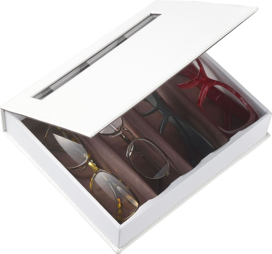 めがねの整理やコレクションボックスとして利用できるおしゃれなメガネケース（眼鏡ケース）OPT-BOX-4　「オプトボックス4」【メガネ拭き付】