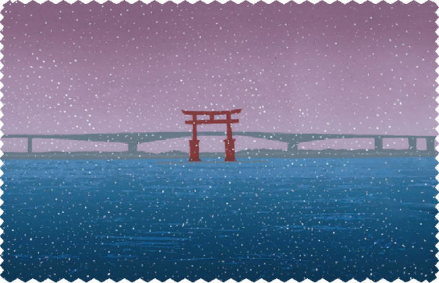 転写クロス 遠江八景